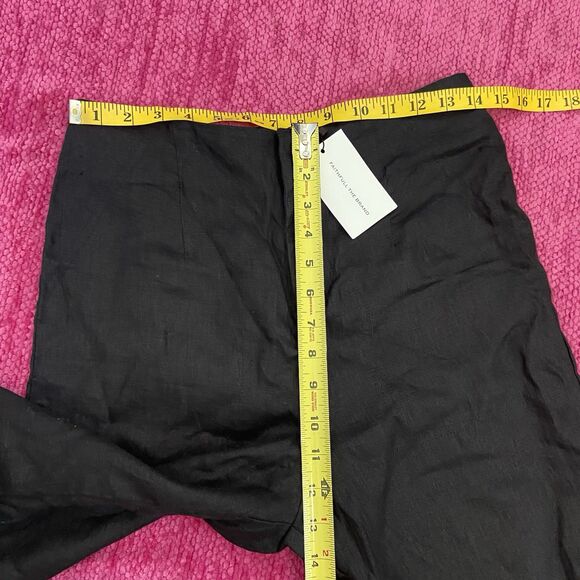 Faithfull The Brand Isotta Linen Pants Black Size Medium (6) - Picture 10 of 12
